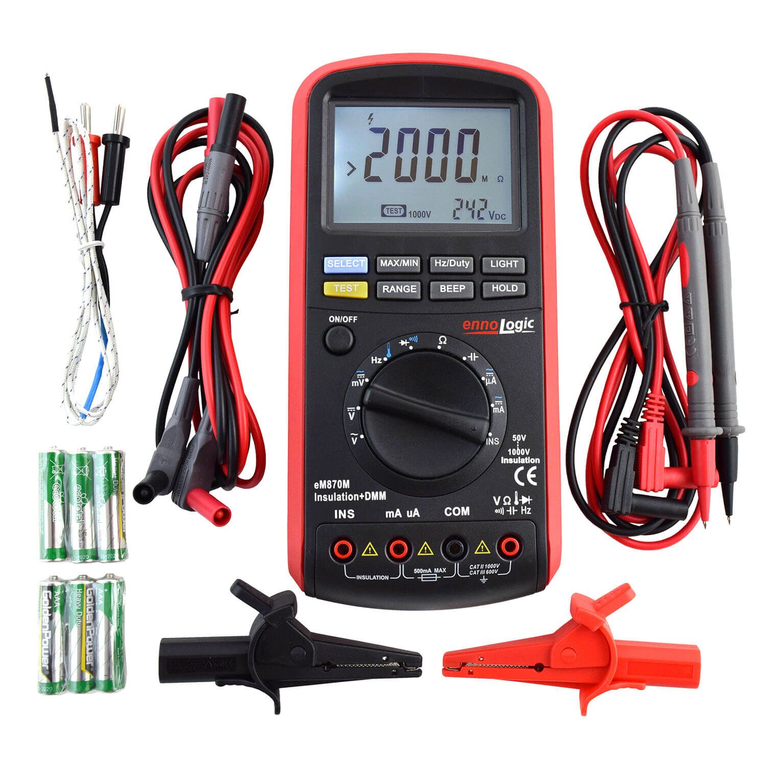 insulation tester megohmmeter package