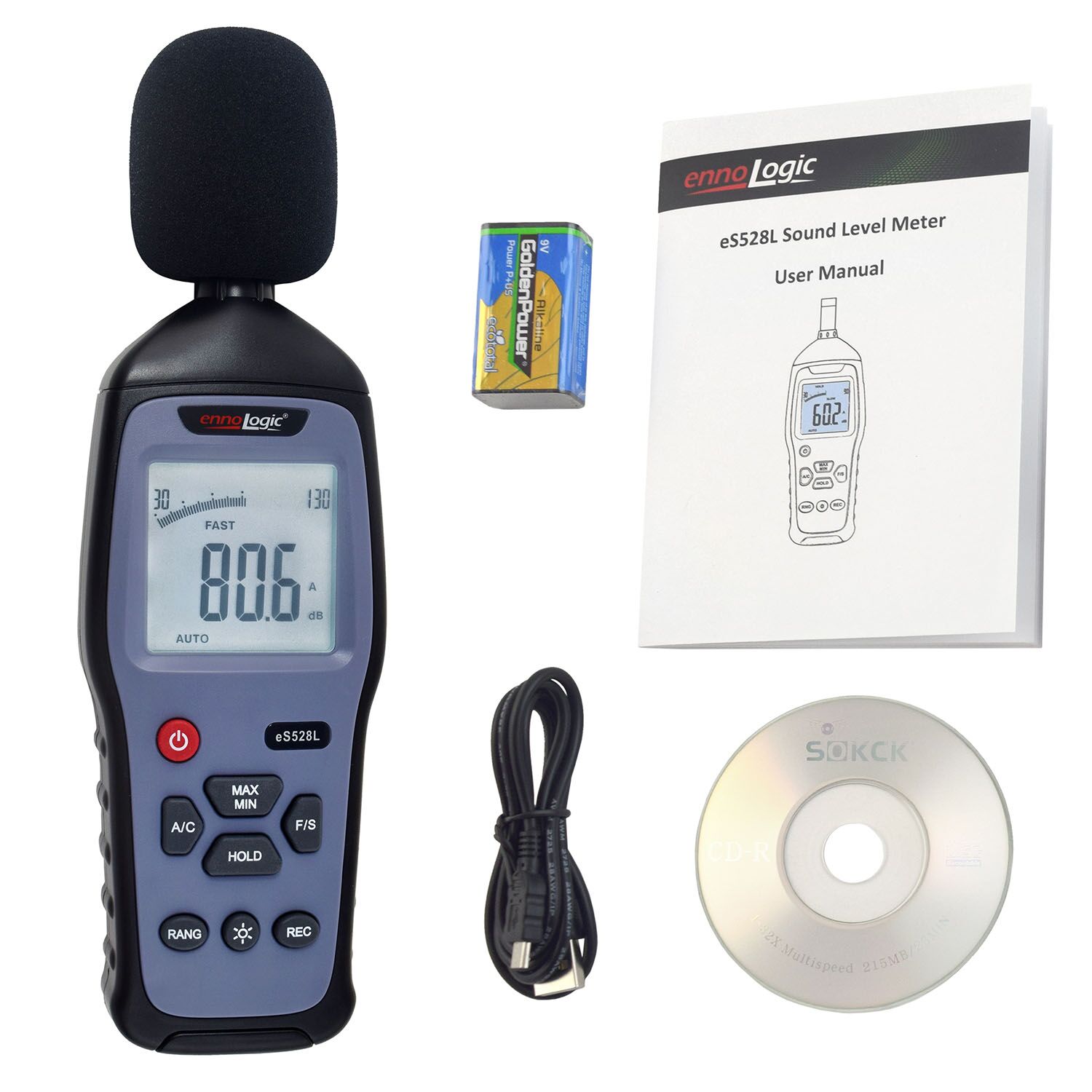 Decibel Meter and Recorder eS528L - ennoLogic